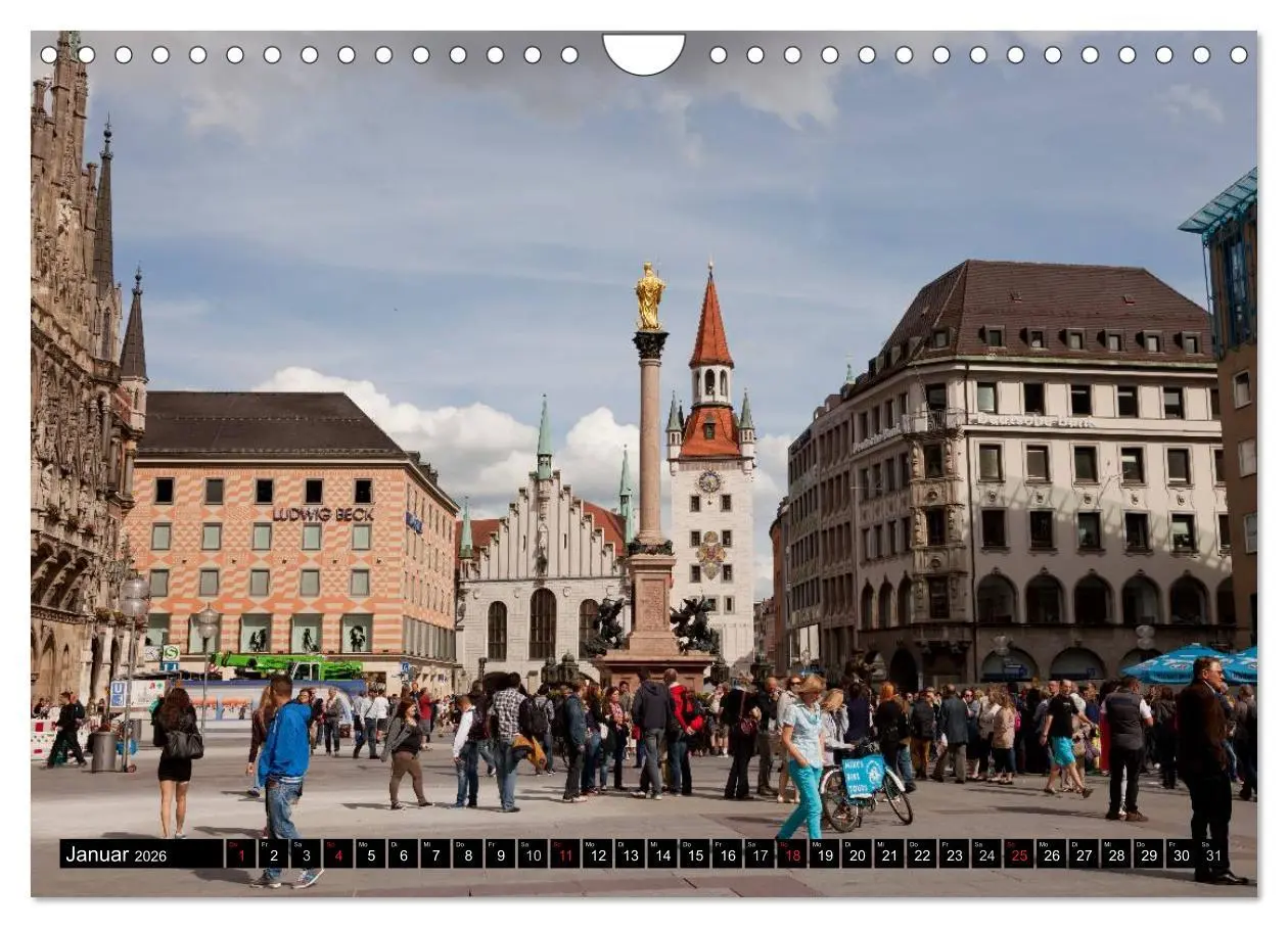 Bild: 9783516132373 | Landeshauptstadt München (Wandkalender 2026 DIN A4 quer), CALVENDO...