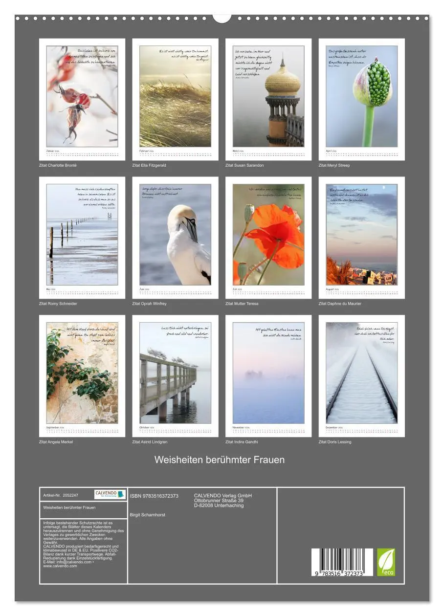 Bild: 9783516372373 | Weisheiten berühmter Frauen (hochwertiger Premium Wandkalender 2026...