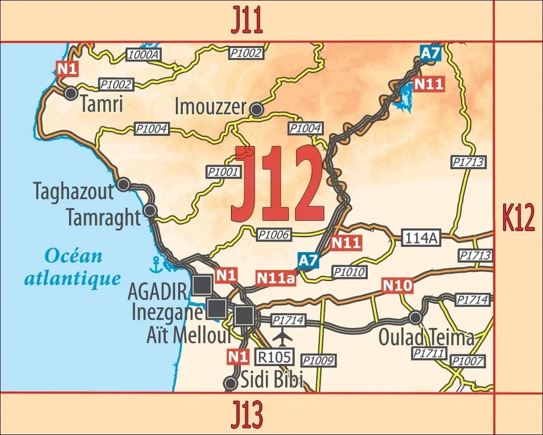 Bild: 9783943752373 | J12: Agadir - Taghazout - Imouzzer 1:120.000 GPS - Waypoints | 2 S.