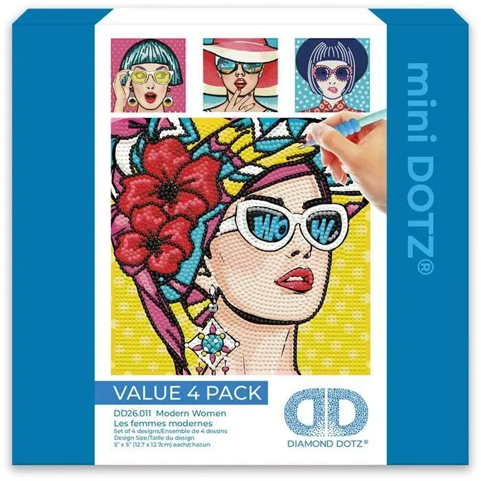 Bild: 4895225942473 | DIAMOND DOTZ - Diamond Painting Mini Moderne Frauen | Kit (Bastelset)