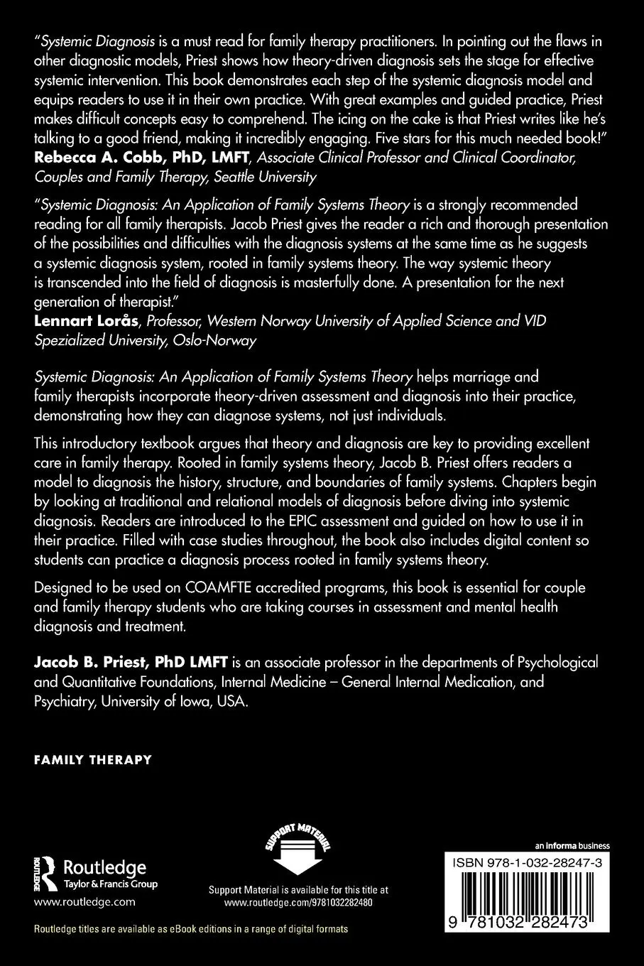 Rückseite: 9781032282473 | Systemic Diagnosis | The Application of Family Systems Theory | Priest
