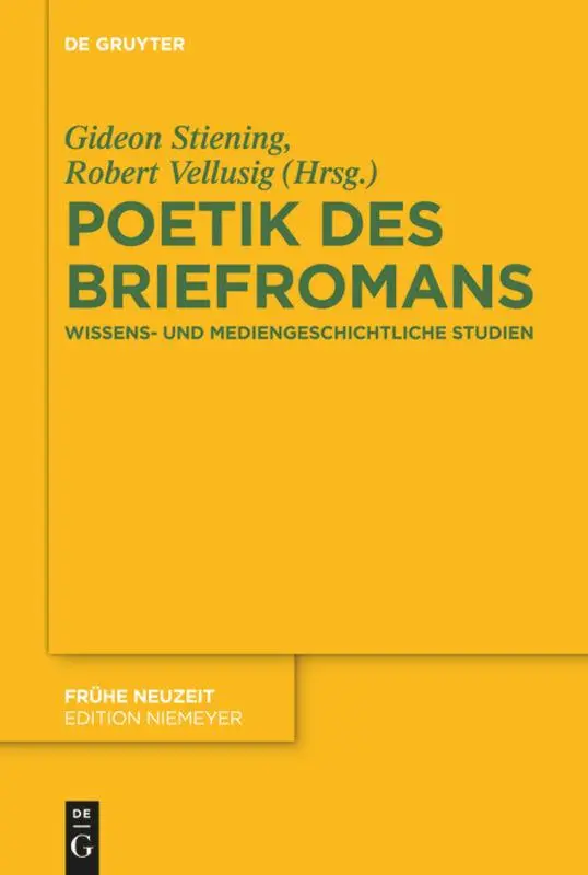 Cover: 9783110292473 | Poetik des Briefromans | Wissens- und mediengeschichtliche Studien