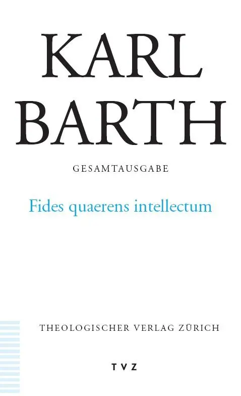 Cover: 9783290172473 | Fides quaerens intellectum | Karl Barth | Taschenbuch | 220 S. | 2002