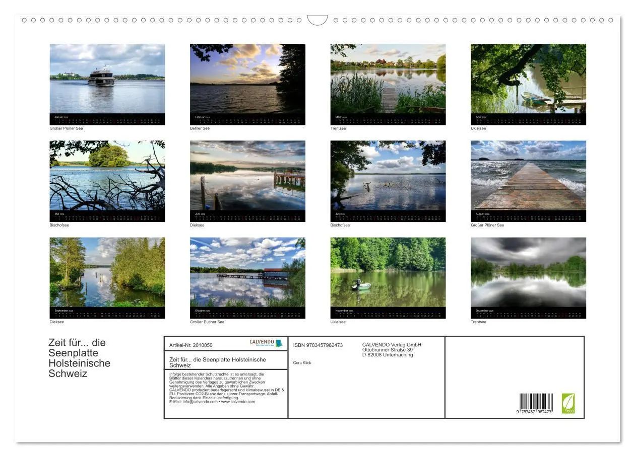 Bild: 9783457962473 | Zeit für... die Seenplatte Holsteinische Schweiz (Wandkalender 2026...