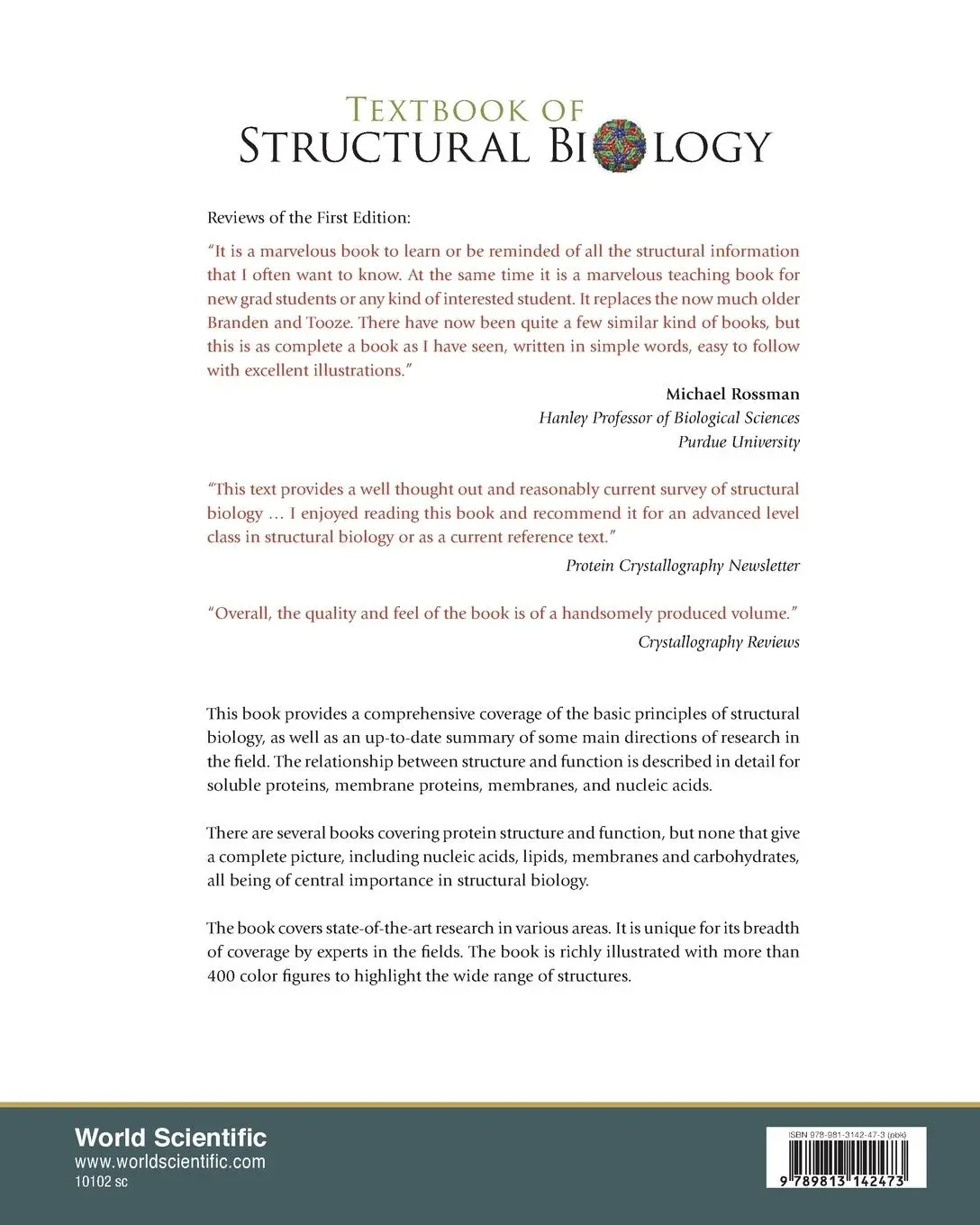 Rückseite: 9789813142473 | TB STRUCTURAL BIOLOGY (2ND ED) | Lars Liljas Miriam-Rose Anders Liljas