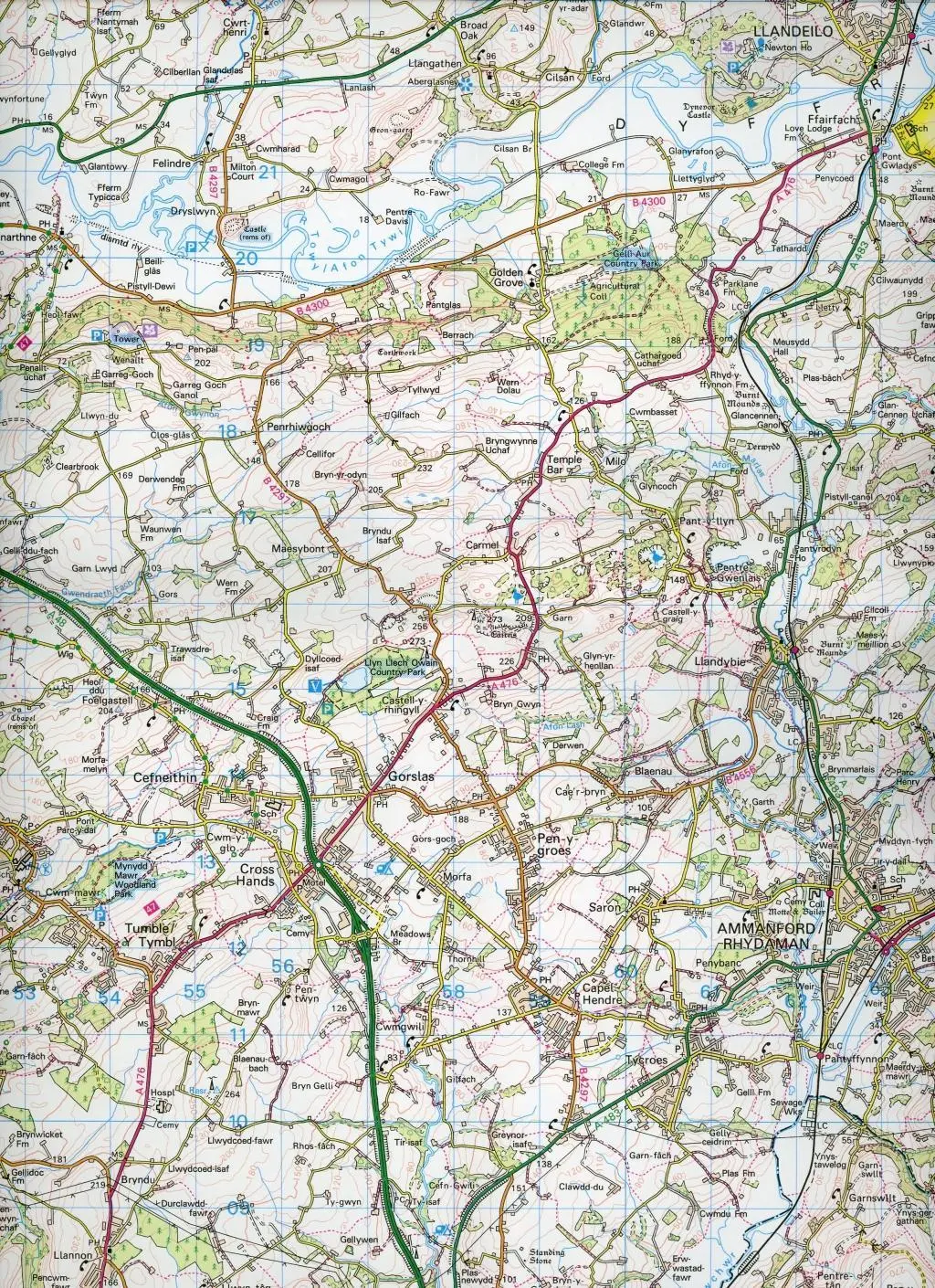 Bild: 9780319262573 | Swansea &amp; Gower, Carmarthen | Ordnance Survey | (Land-)Karte | 2016