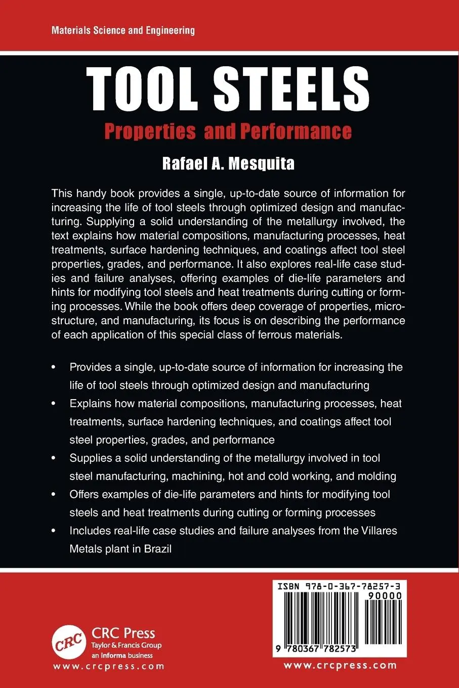 Rückseite: 9780367782573 | Tool Steels | Properties and Performance | Rafael A. Mesquita | Buch