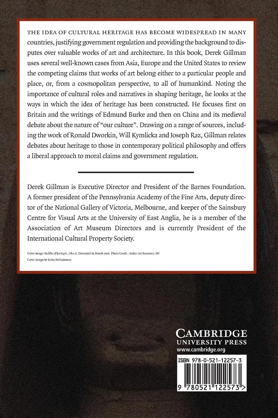 Rückseite: 9780521122573 | The Idea of Cultural Heritage | Derek Gillman | Taschenbuch | Englisch