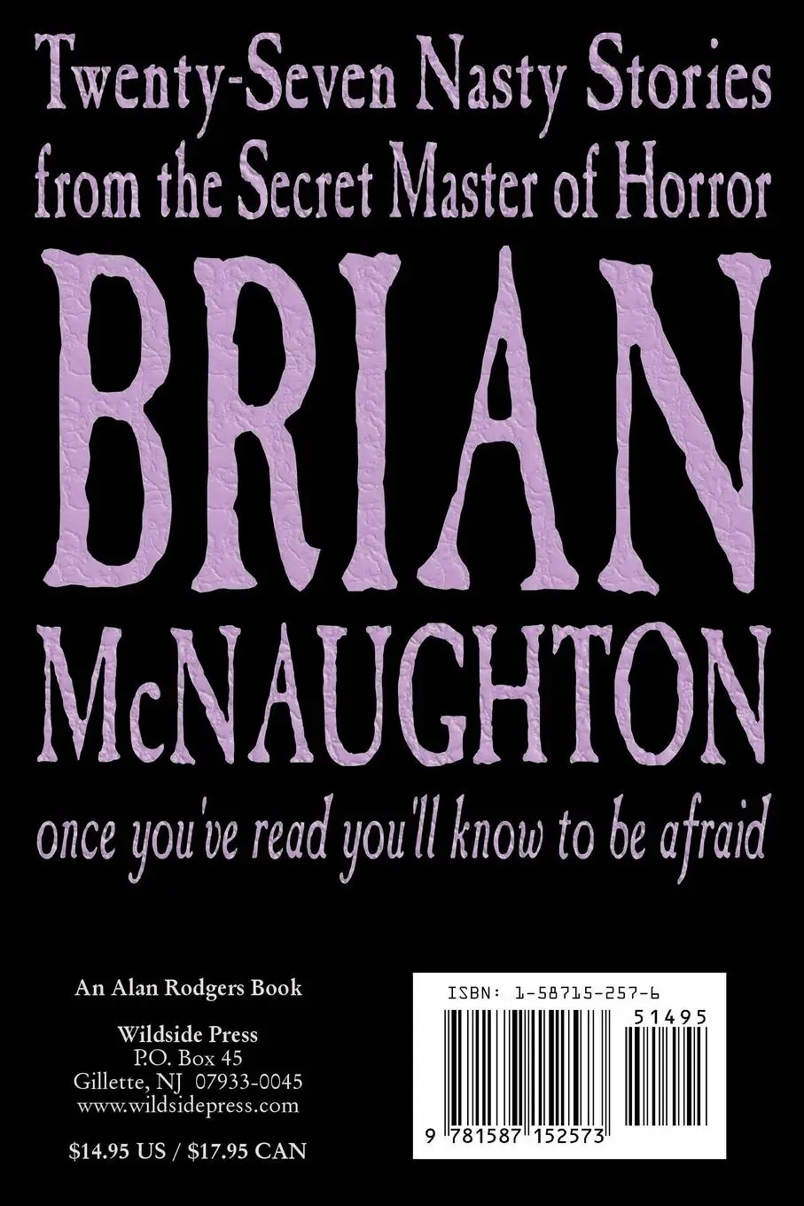 Rückseite: 9781587152573 | Nasty Stories | Brian Mcnaughton | Taschenbuch | Englisch | 2000