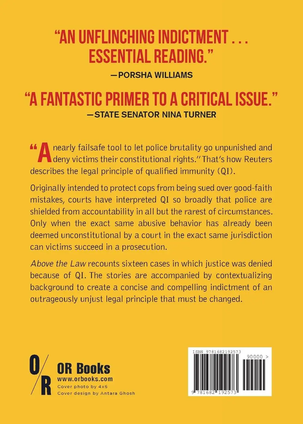 Rückseite: 9781682192573 | Above the Law | How "Qualified Immunity" Protects Violent Police