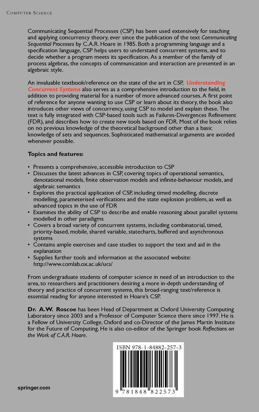 Rückseite: 9781848822573 | Understanding Concurrent Systems | A W Roscoe | Buch | xviii | 2010