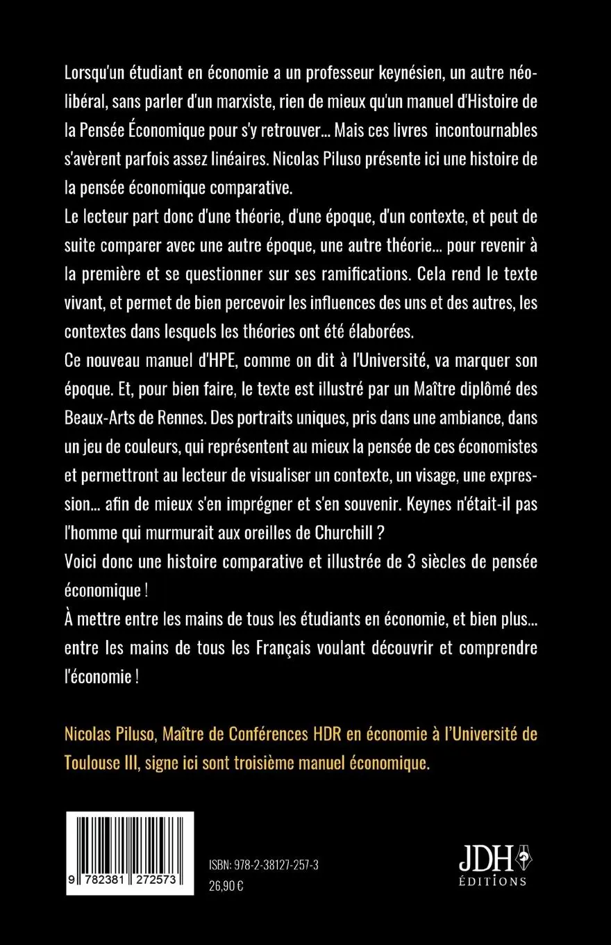 Rückseite: 9782381272573 | 3 siècles de pensée économique | Histoire comparative et illustrée