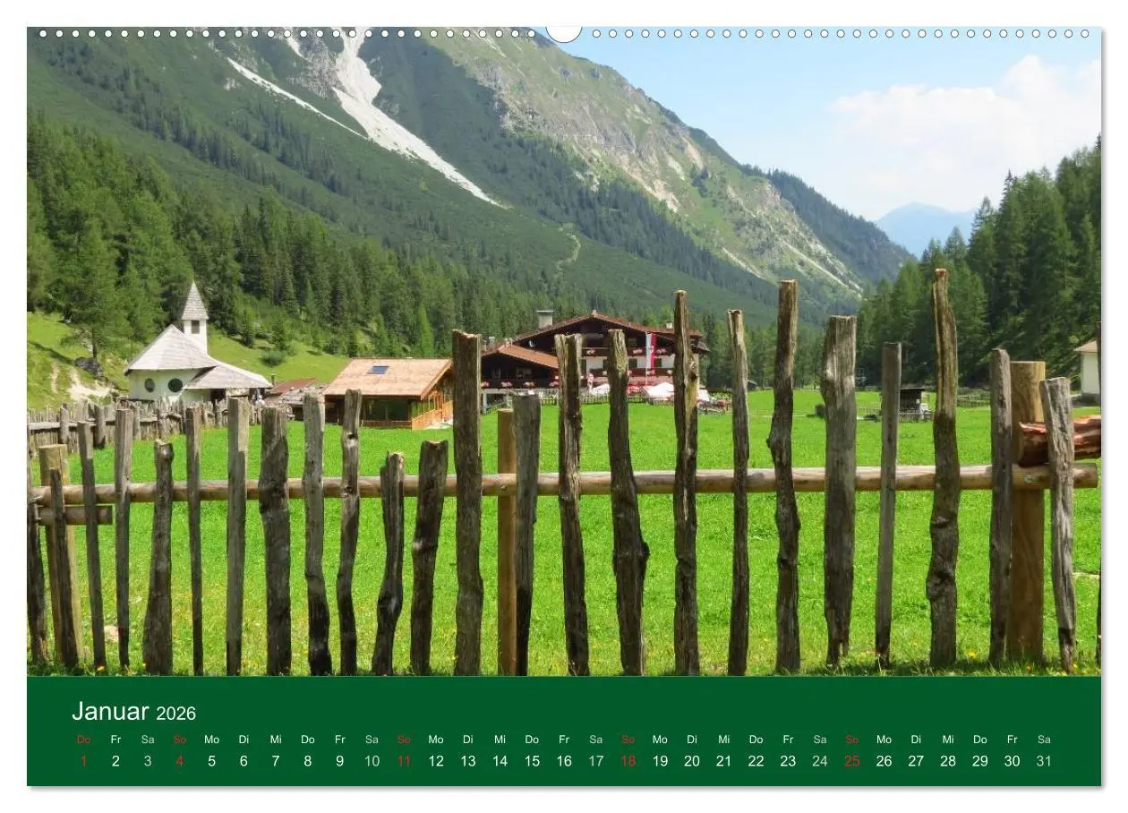 Bild: 9783516112573 | Stubaital (Wandkalender 2026 DIN A2 quer), CALVENDO Monatskalender