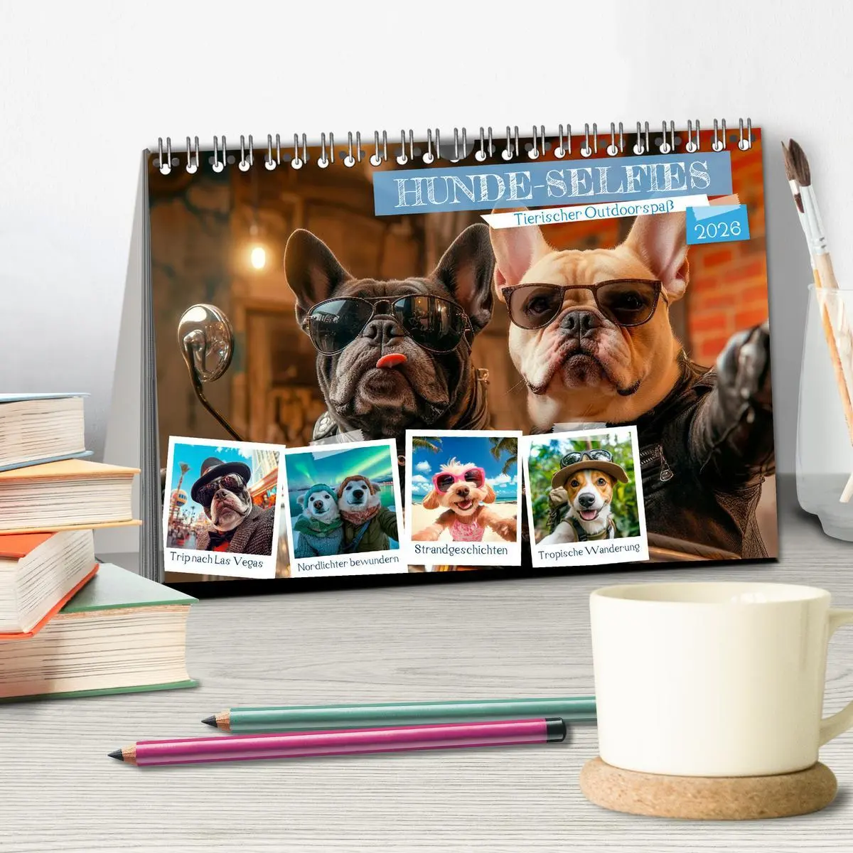 Bild: 9783516592573 | HUNDE-SELFIES Tierischer Outdoorspaß (Tischkalender 2026 DIN A5...