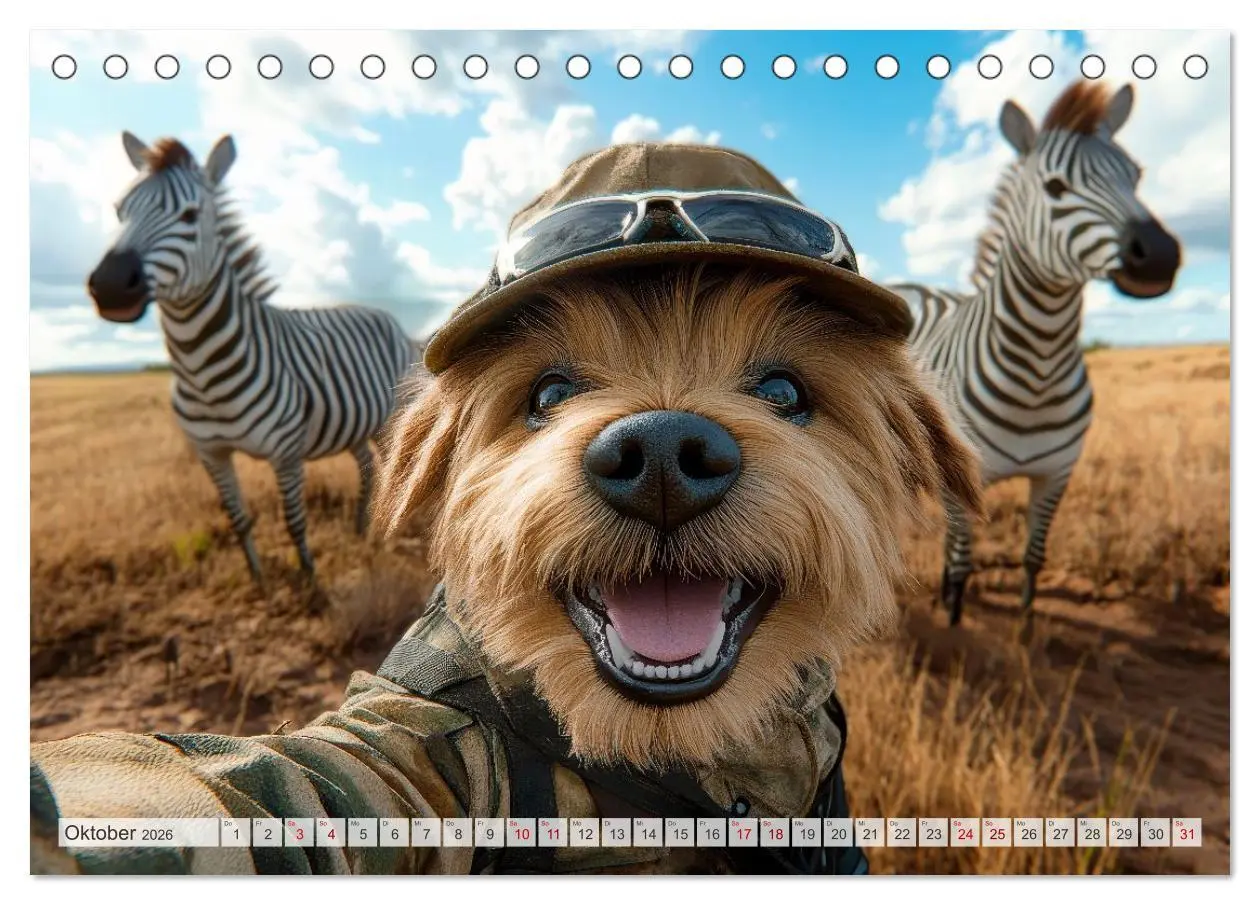 Bild: 9783516592573 | HUNDE-SELFIES Tierischer Outdoorspaß (Tischkalender 2026 DIN A5...
