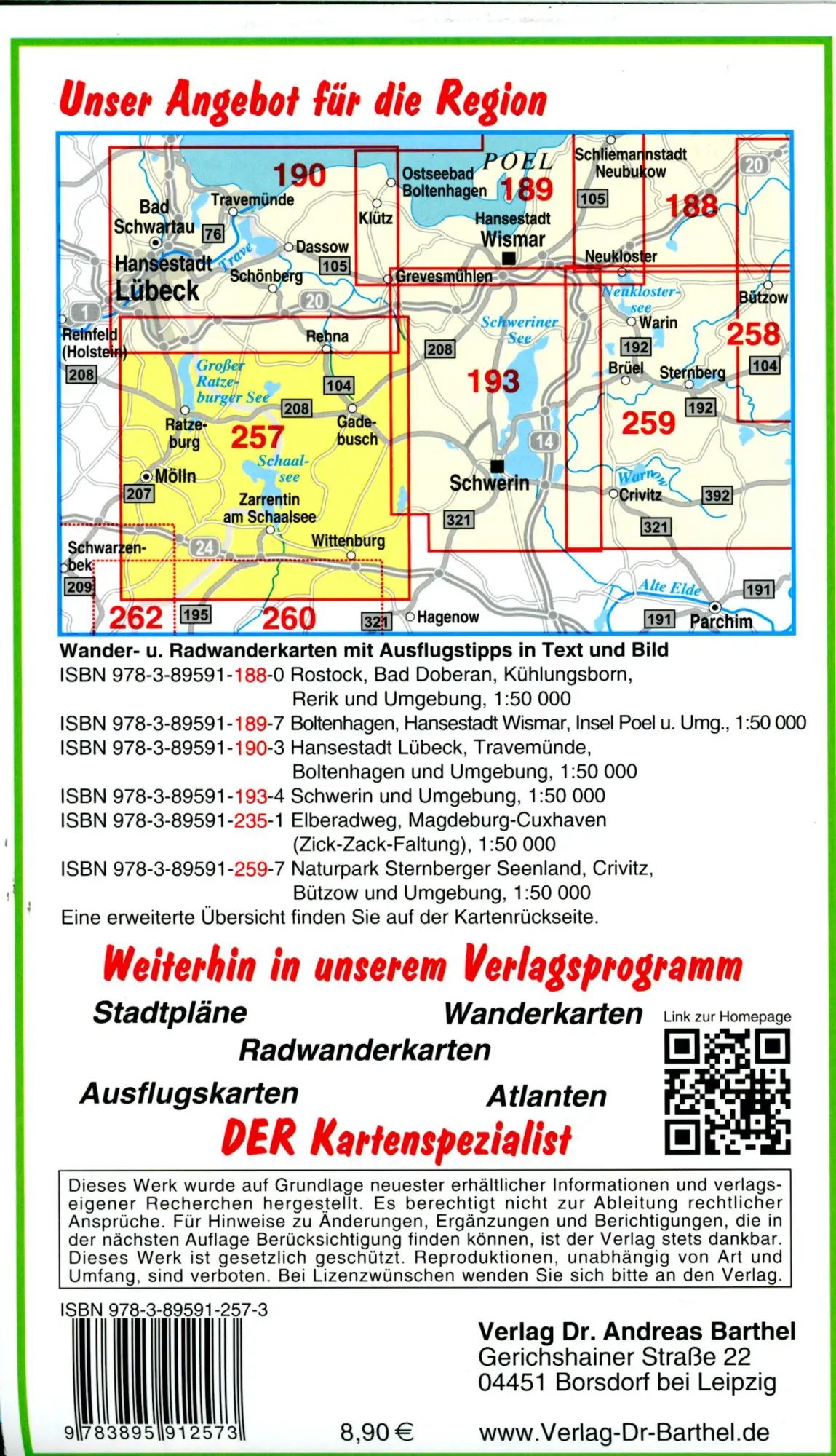 Bild: 9783895912573 | Radwander- und Wanderkarte Schaalsee, Ratzeburg, Mölln und Umgebung