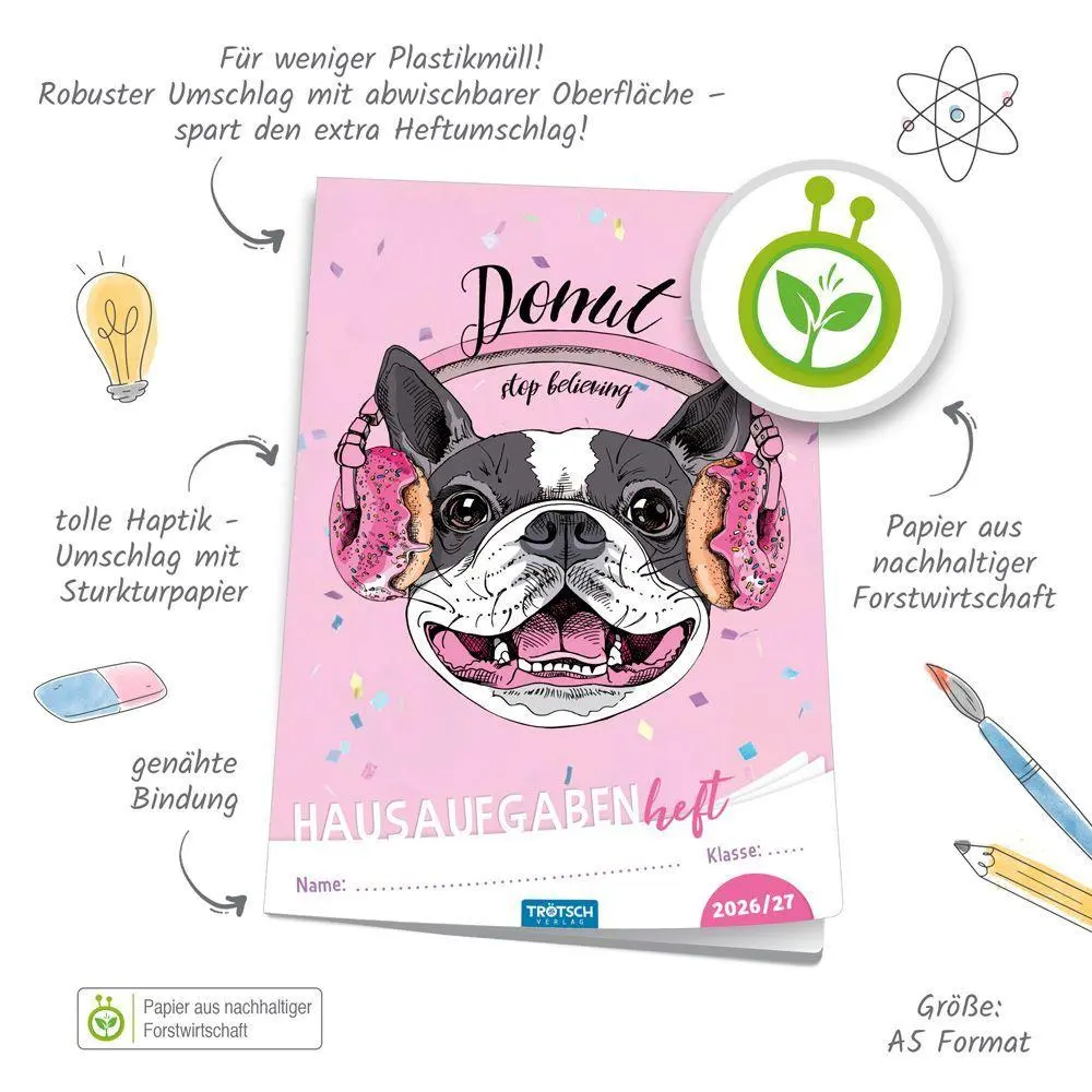 Bild: 4251901512673 | TRÖTSCH - Jahresbezogenes Hausaufgabenheft Grundschule Hund 26/27 | KG