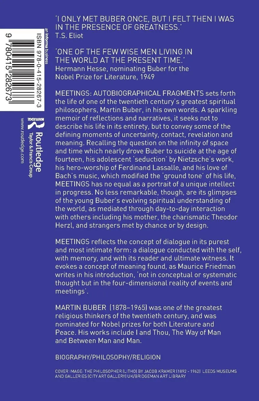 Rückseite: 9780415282673 | Meetings | Autobiographical Fragments | Martin Buber | Taschenbuch