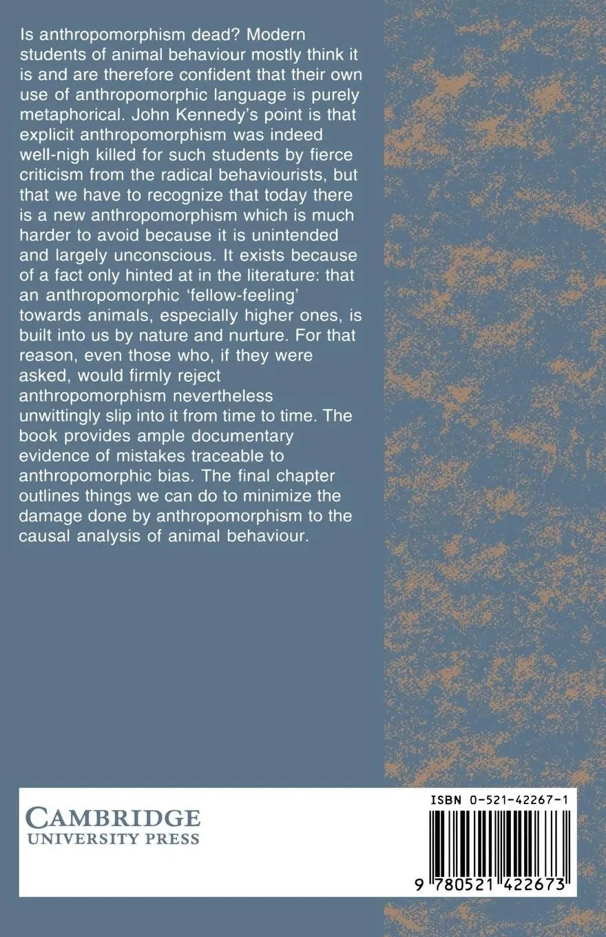 Rückseite: 9780521422673 | The New Anthropomorphism | John S. Kennedy | Taschenbuch | Englisch