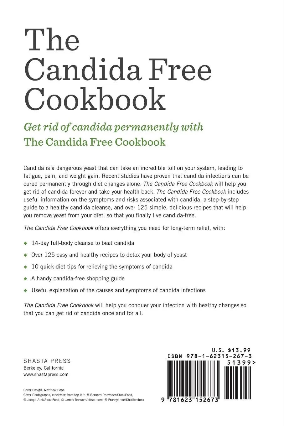Rückseite: 9781623152673 | Candida Free Cookbook | Shasta Press | Taschenbuch | Englisch | 2013