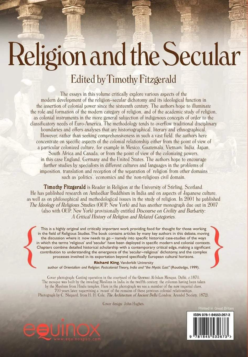 Rückseite: 9781845532673 | Religion and the Secular | Historical and Colonial Formations | Buch