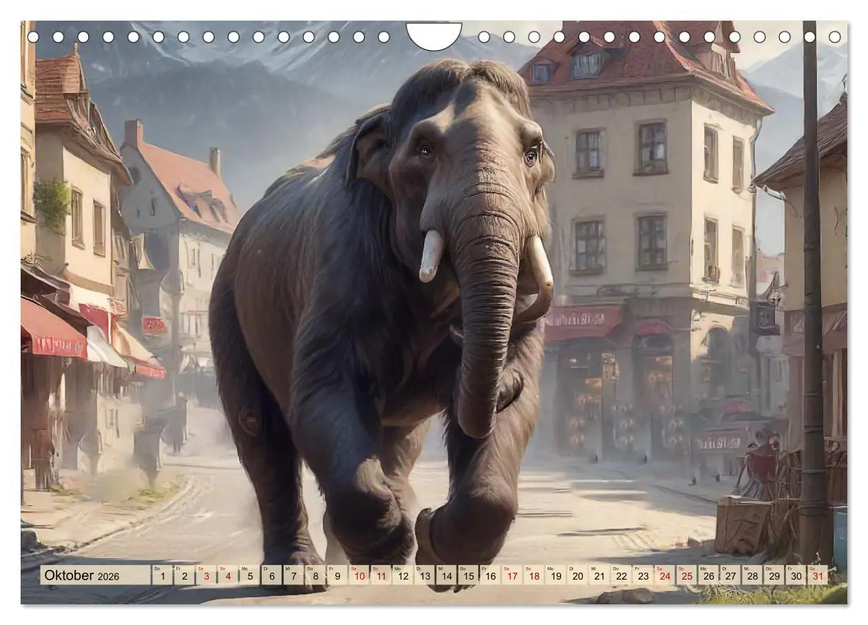 Bild: 9783457322673 | Riesen der Eiszeit - Ein Jahr voller Mammut Momente (Wandkalender...