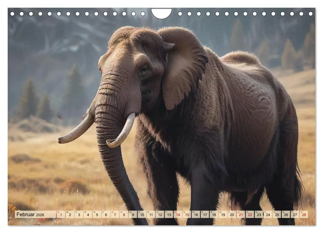 Bild: 9783457322673 | Riesen der Eiszeit - Ein Jahr voller Mammut Momente (Wandkalender...