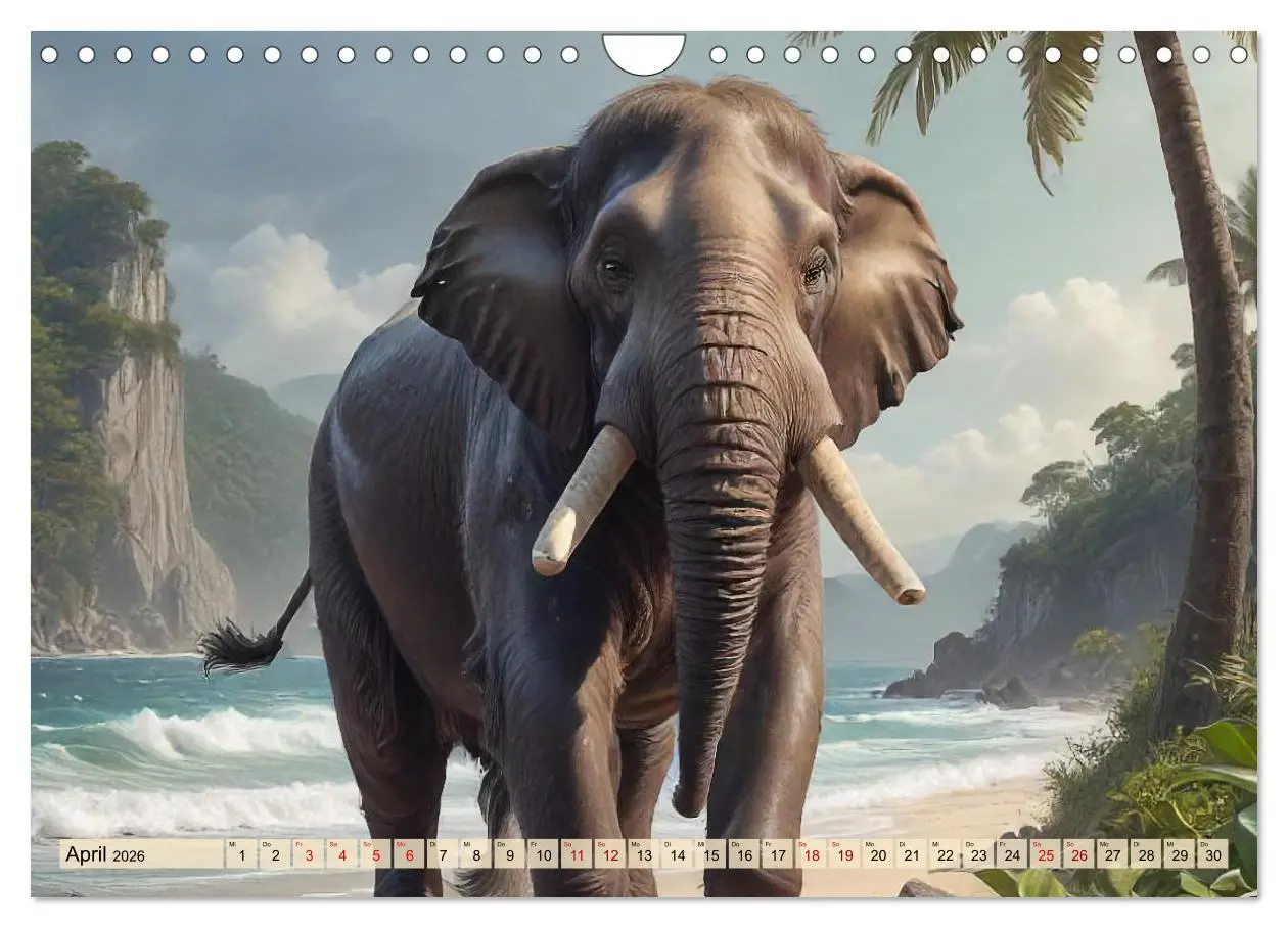 Bild: 9783457322673 | Riesen der Eiszeit - Ein Jahr voller Mammut Momente (Wandkalender...