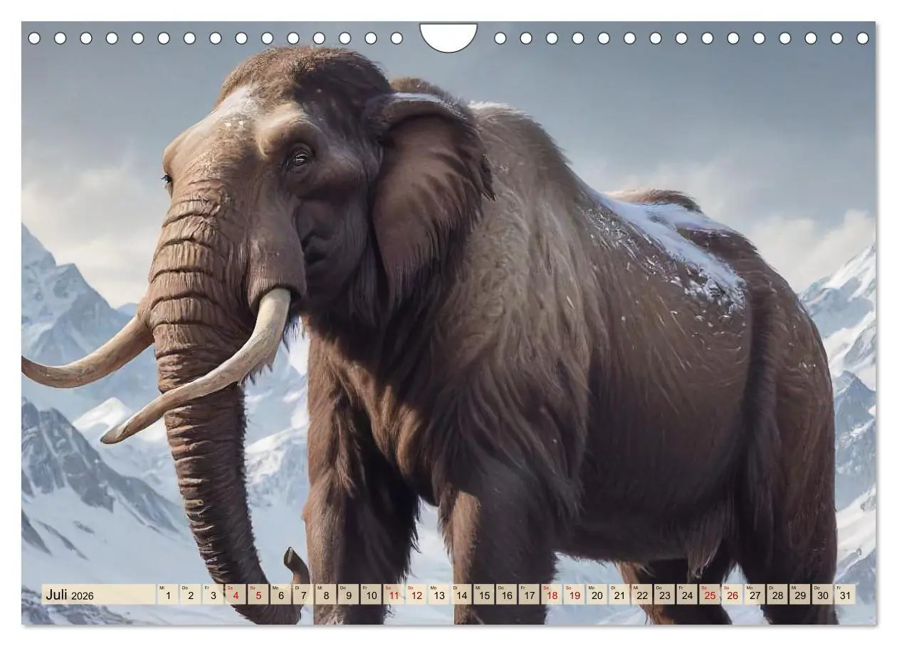 Bild: 9783457322673 | Riesen der Eiszeit - Ein Jahr voller Mammut Momente (Wandkalender...