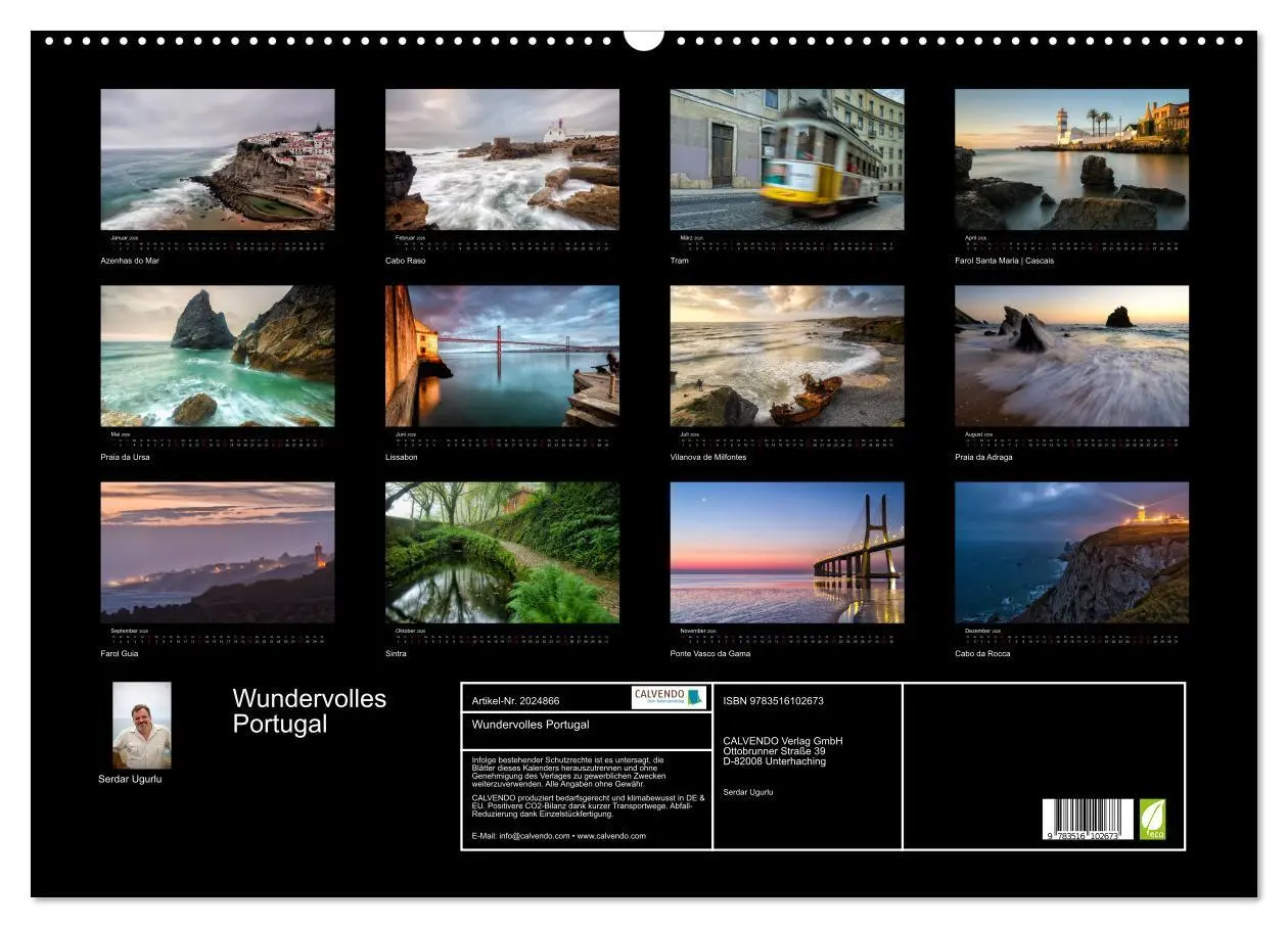Bild: 9783516102673 | Wundervolles Portugal (Wandkalender 2026 DIN A2 quer), CALVENDO...