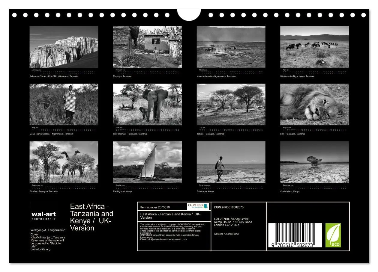 Bild: 9783516582673 | East Africa - Tanzania and Kenya / UK-Version (Wall Calendar 2026...