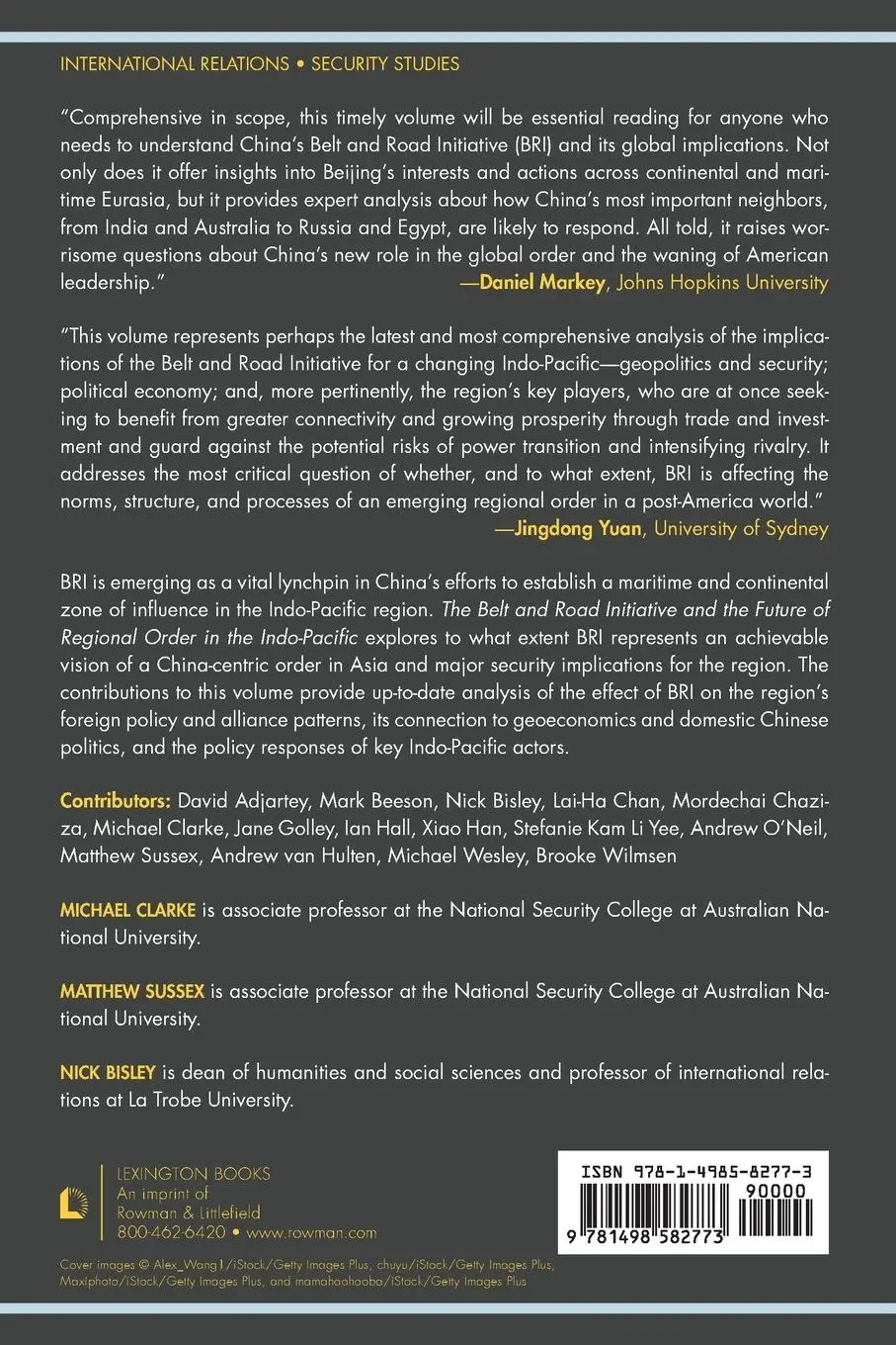 Rückseite: 9781498582773 | The Belt and Road Initiative and the Future of Regional Order in...