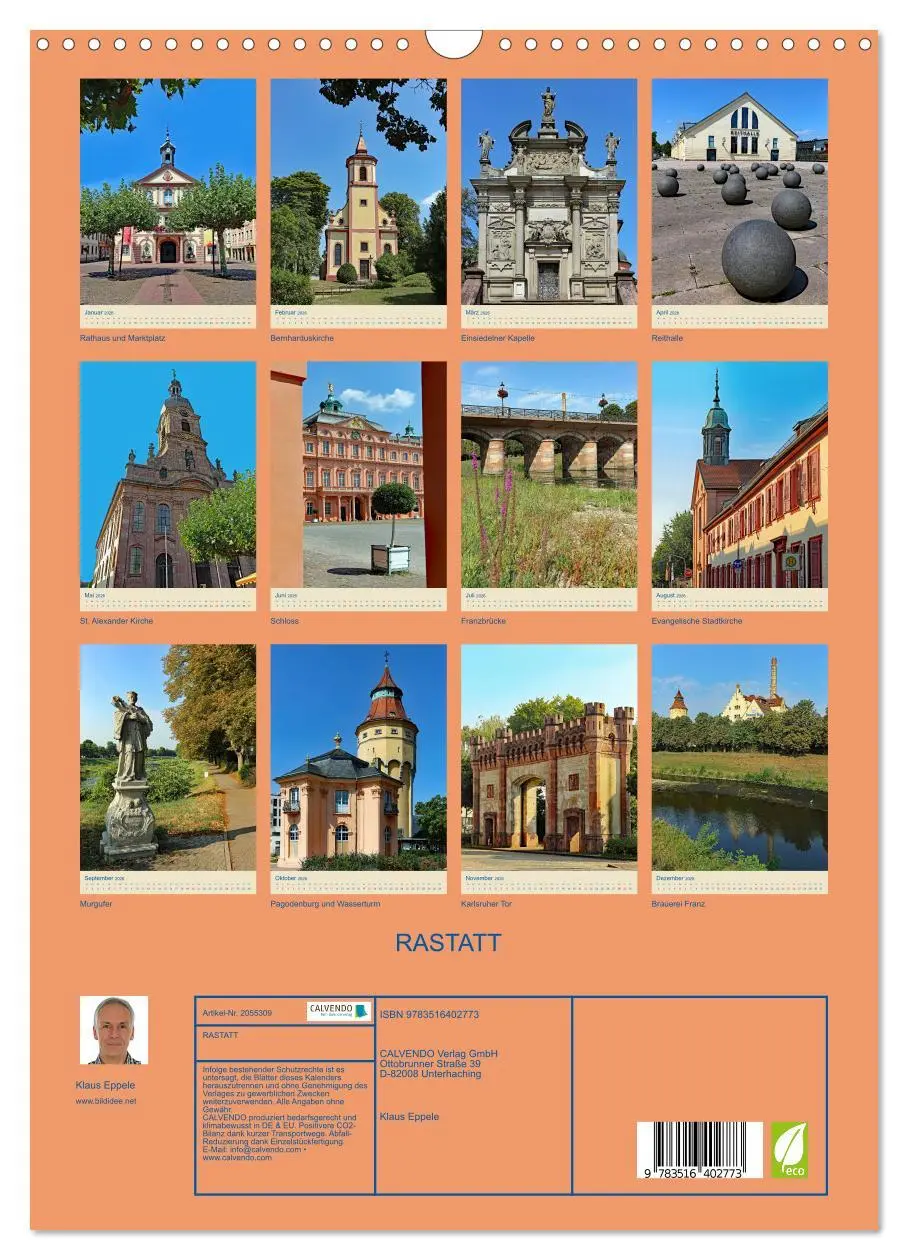 Bild: 9783516402773 | RASTATT (Wandkalender 2026 DIN A3 hoch), CALVENDO Monatskalender