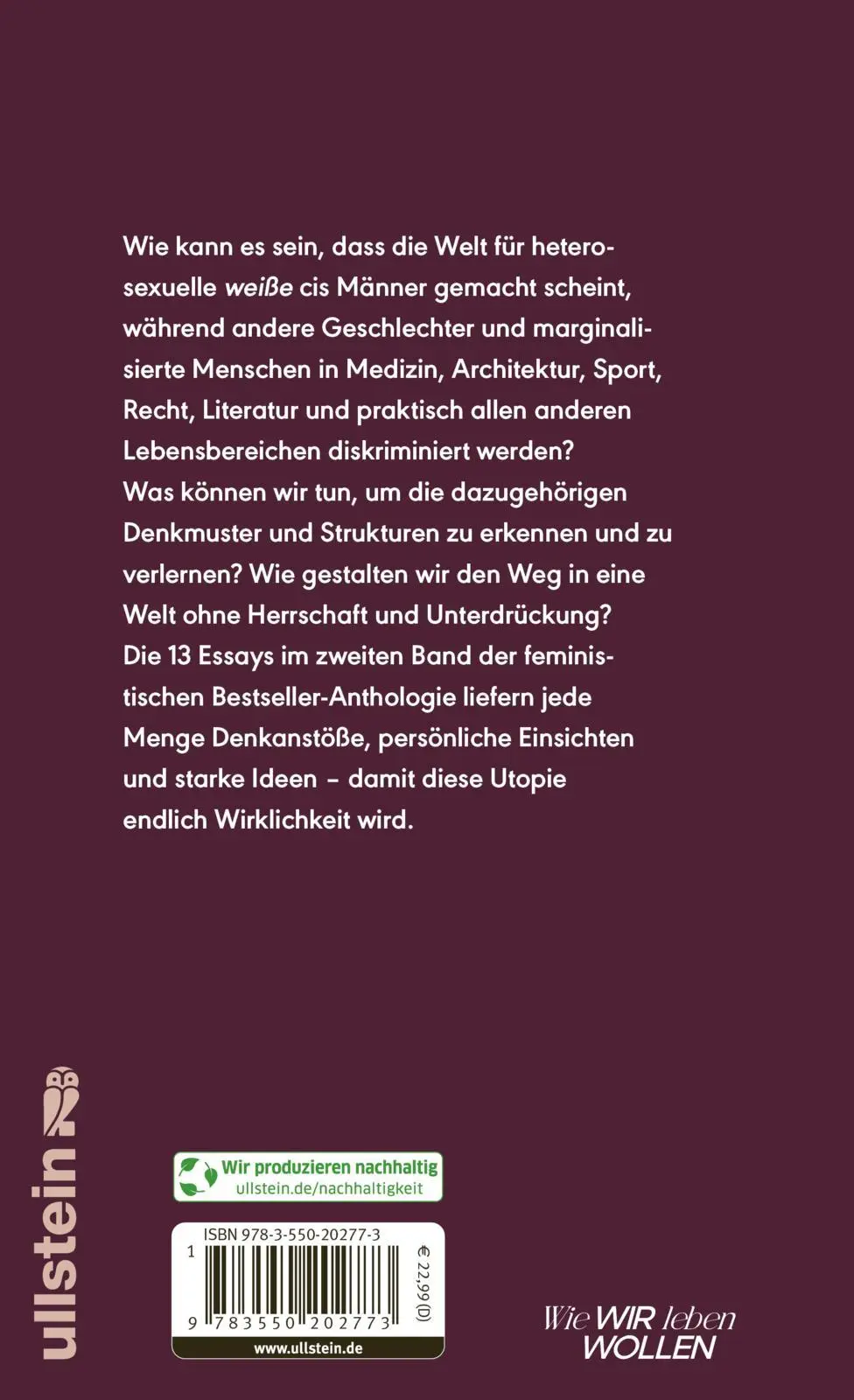 Rückseite: 9783550202773 | Unlearn Patriarchy 2 | Ireti Amojo (u. a.) | Buch | 352 S. | Deutsch