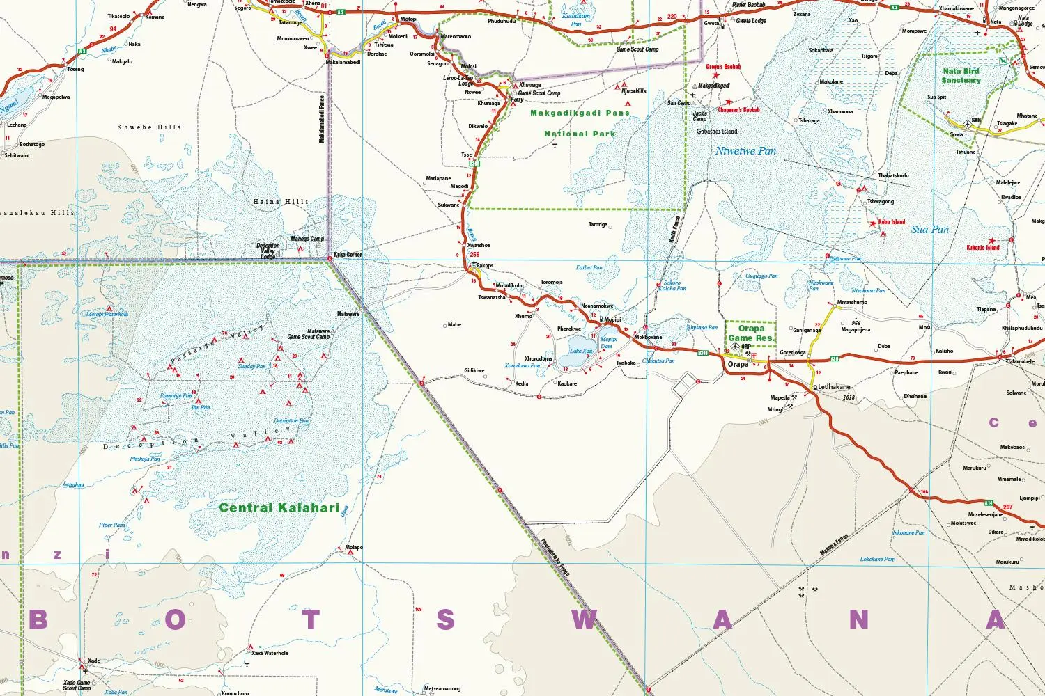 Bild: 9783831772773 | Reise Know-How Landkarte Botswana 1 : 1.000.000 | Rump | (Land-)Karte
