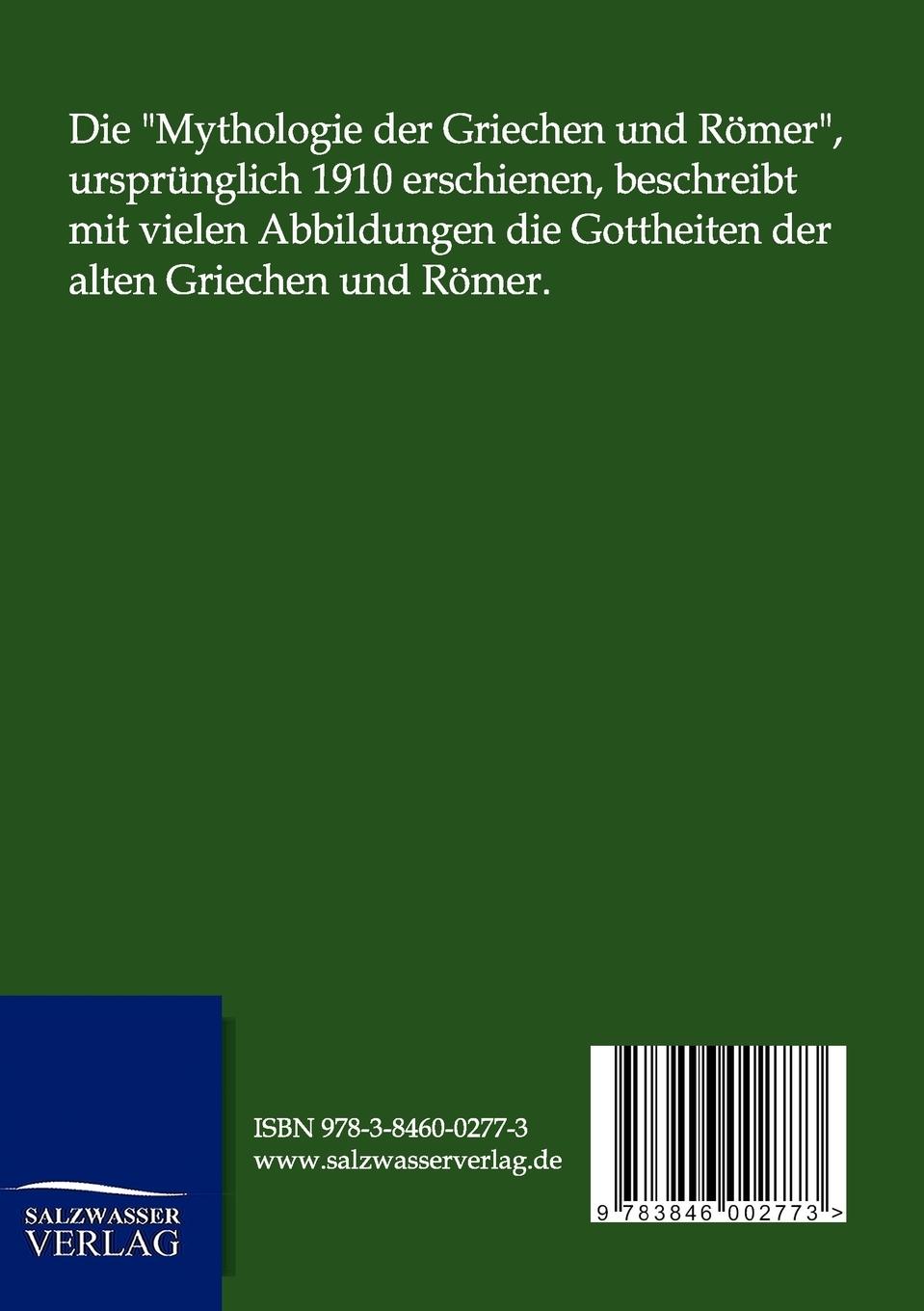 Rückseite: 9783846002773 | Mythologie der Griechen und Römer | Otto Seemann | Taschenbuch | 2012