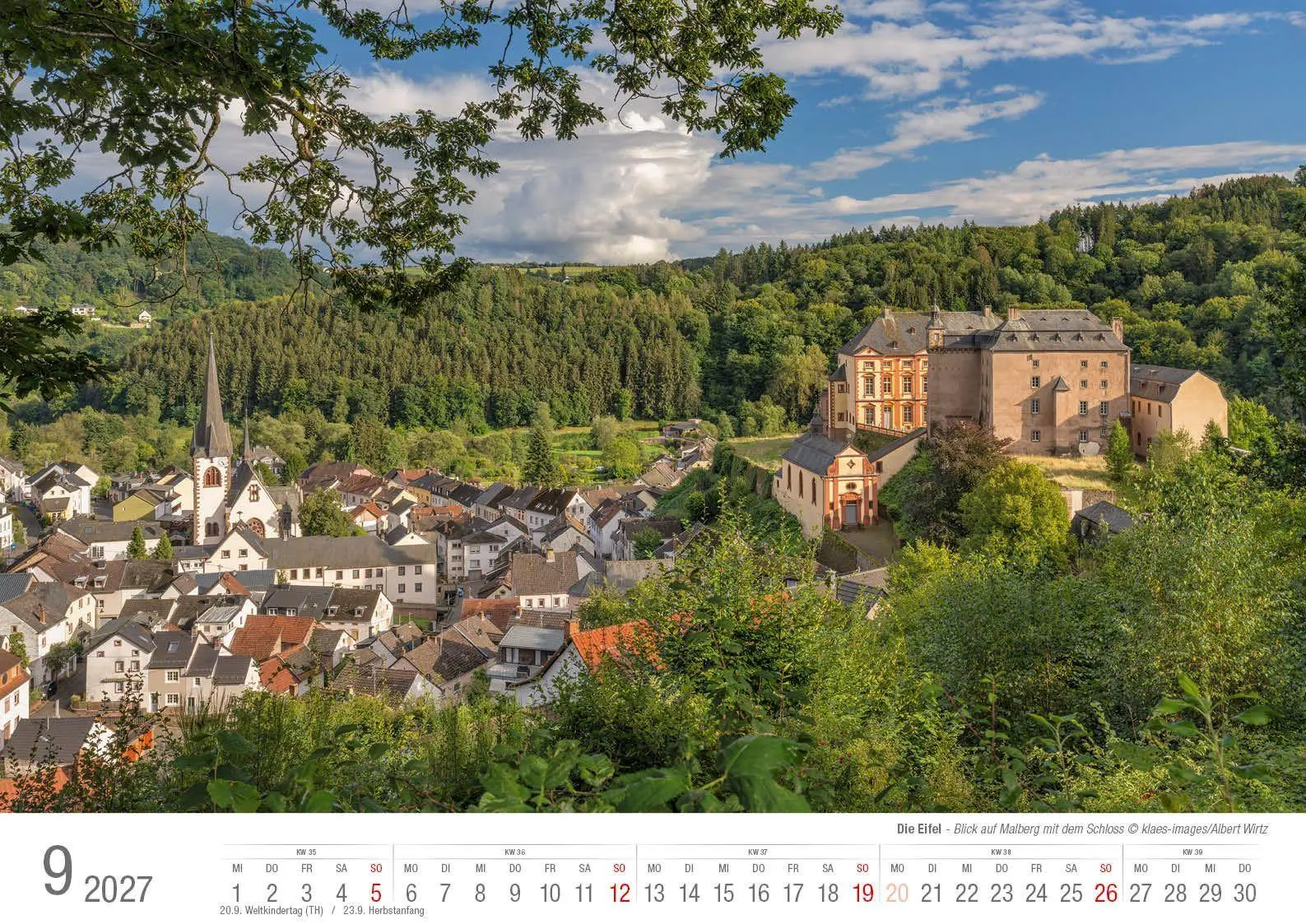Bild: 9783965352773 | Eifel 2027 Bildkalender A3 Spiralbindung | Holger Klaes | Kalender