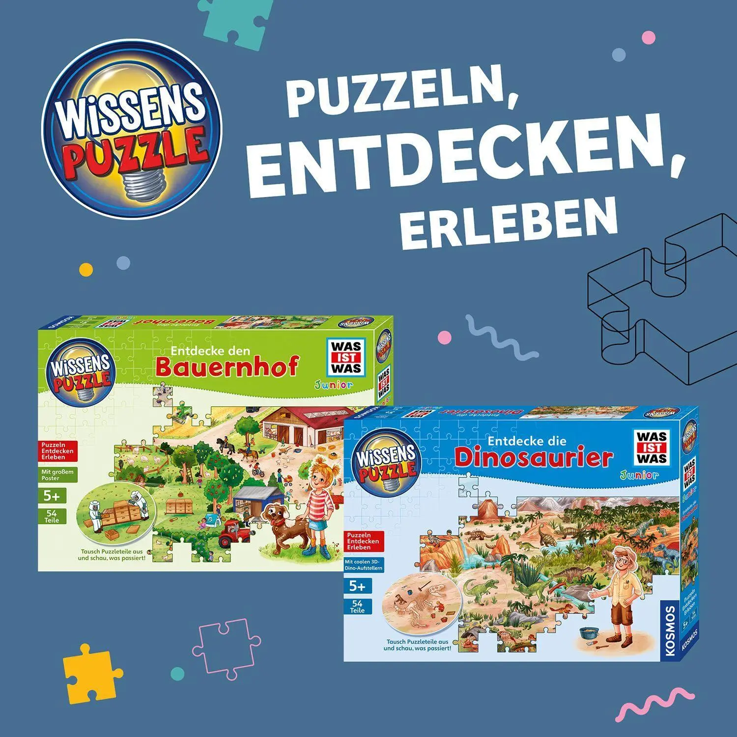 Bild: 4002051682873 | Wissenspuzzle: WAS IST WAS junior - Entdecke die Dinosaurier | Spiel