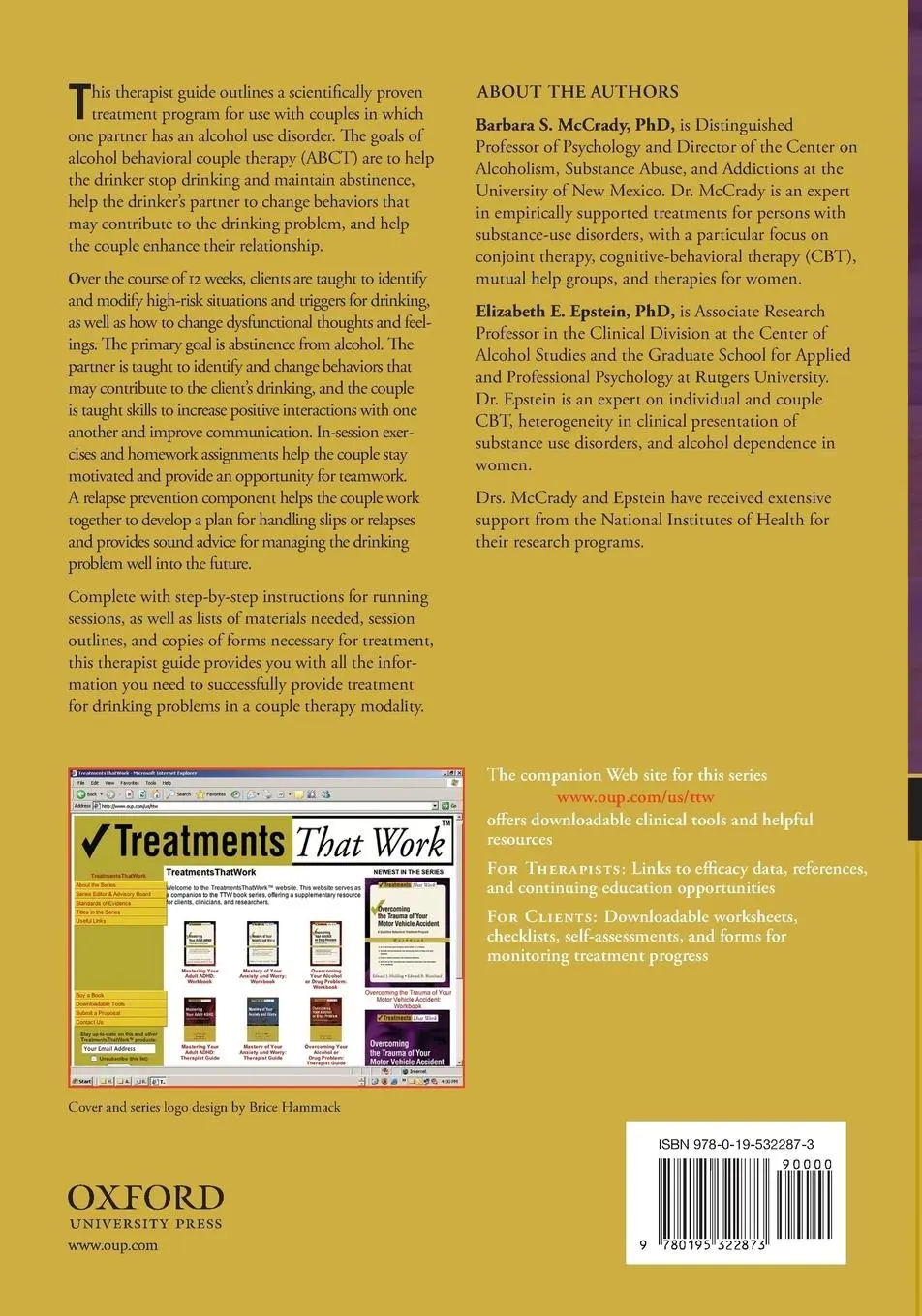 Rückseite: 9780195322873 | Overcoming Alcohol Problems | Barbara S. McCrady (u. a.) | Taschenbuch