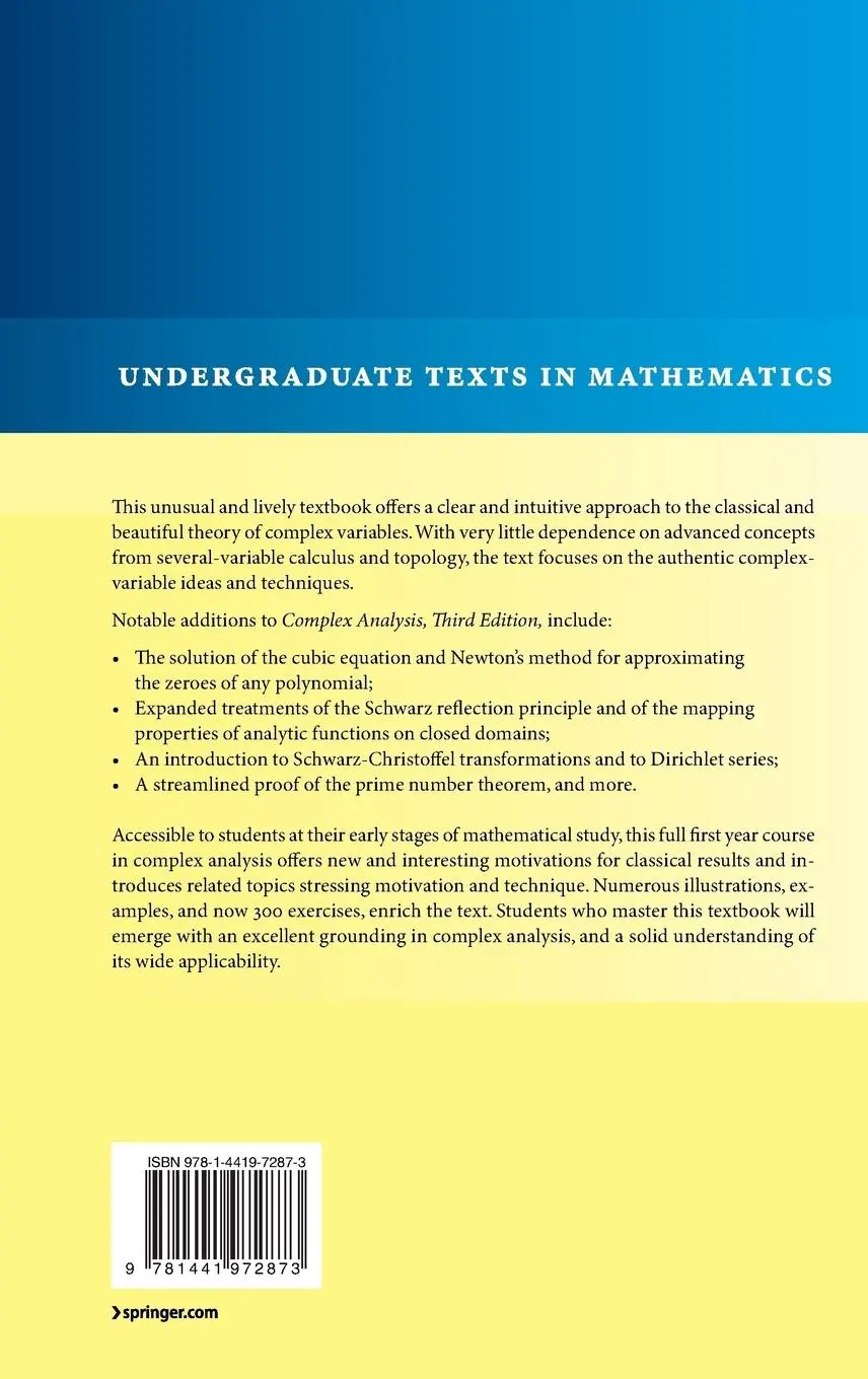 Rückseite: 9781441972873 | Complex Analysis | Donald J. Newman (u. a.) | Buch | xii | Englisch