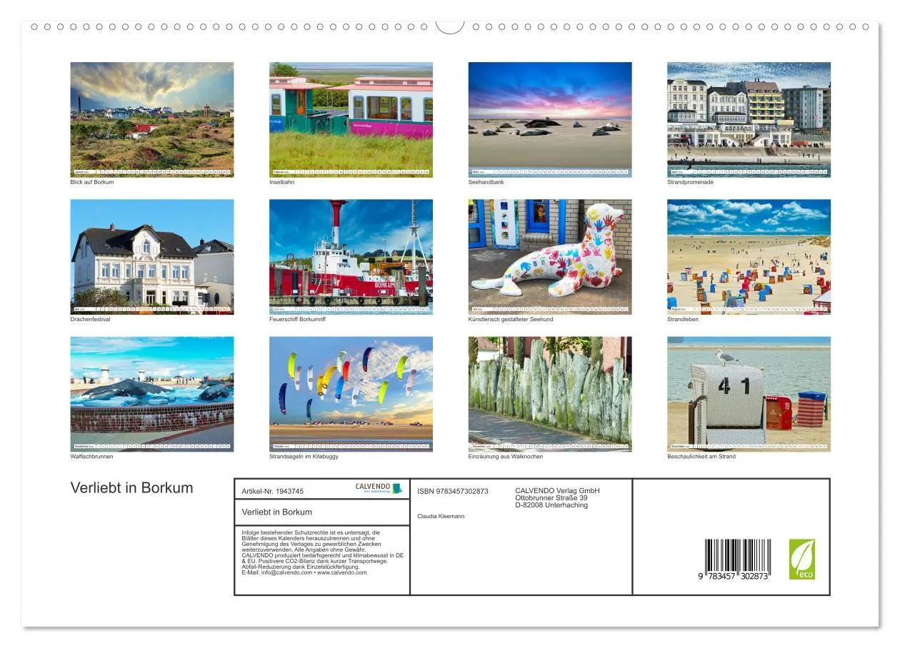 Bild: 9783457302873 | Verliebt in Borkum (hochwertiger Premium Wandkalender 2026 DIN A2...