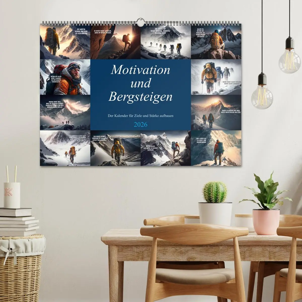 Bild: 9783457532973 | Motivation und Bergsteigen (Wandkalender 2026 DIN A2 quer),...
