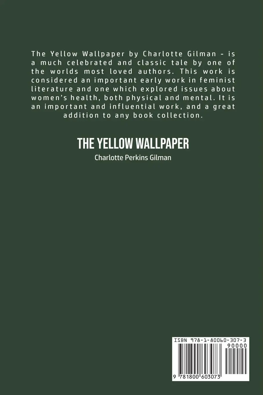 Rückseite: 9781800603073 | The Yellow Wallpaper | Charlotte Perkins Gilman | Taschenbuch | 2020
