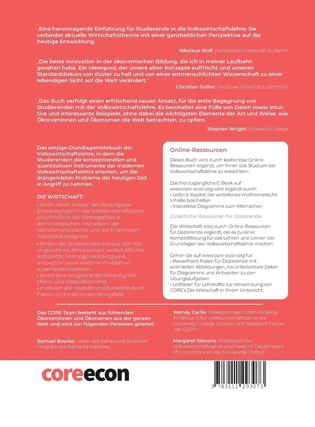 Rückseite: 9783111293073 | Die Wirtschaft | Volkswirtschaftslehre für eine sich ändernde Welt