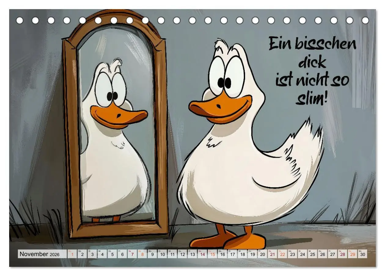 Bild: 9783457353073 | Gans coole Sprüche (Tischkalender 2026 DIN A5 quer), CALVENDO...