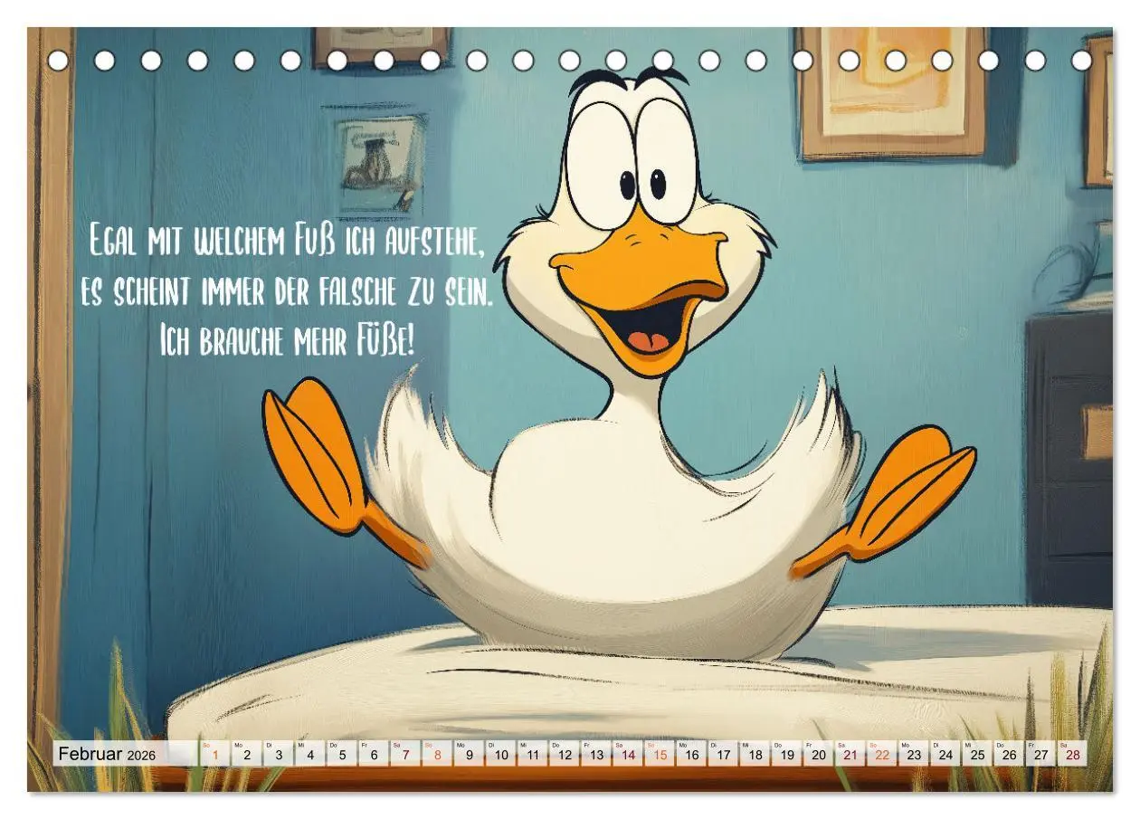 Bild: 9783457353073 | Gans coole Sprüche (Tischkalender 2026 DIN A5 quer), CALVENDO...