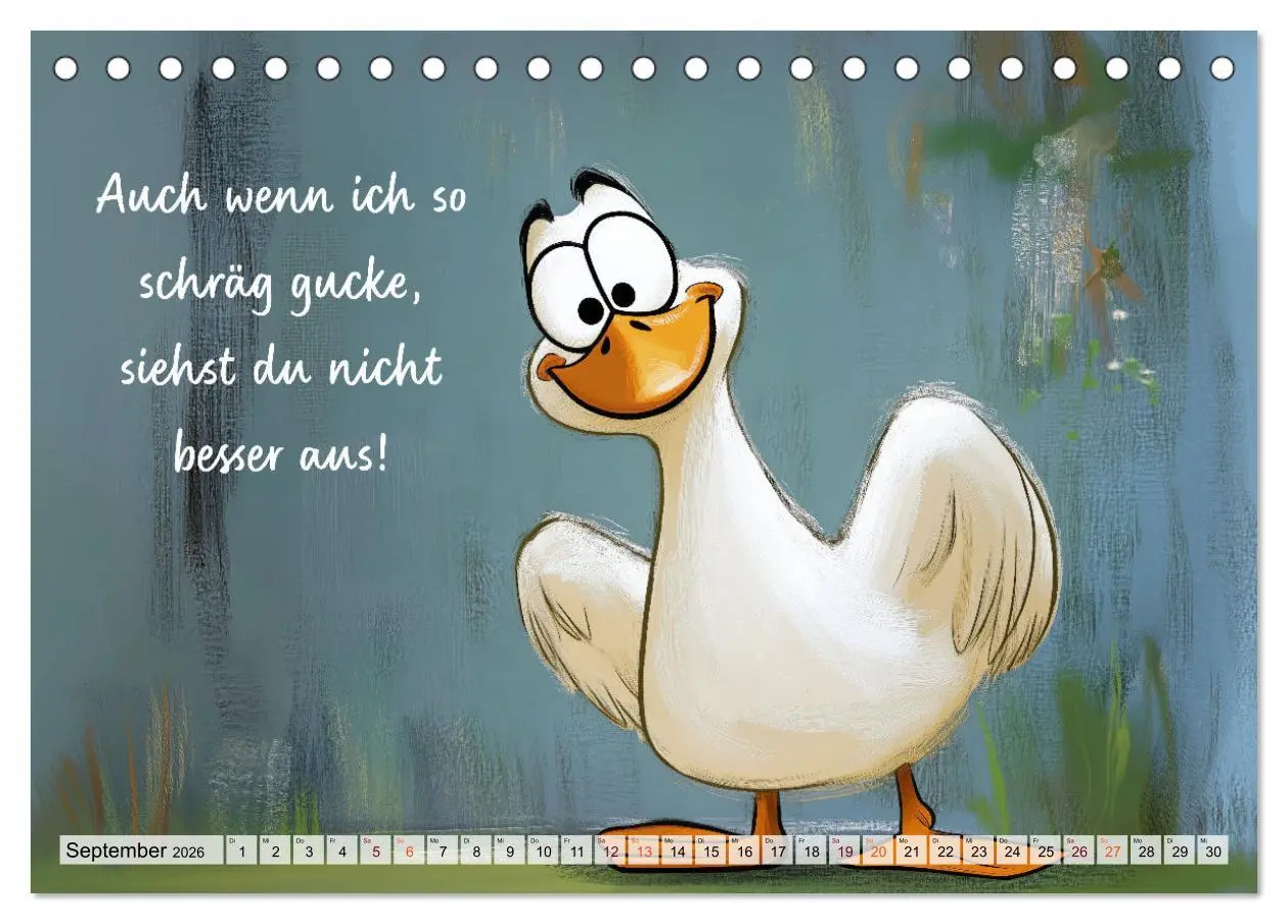 Bild: 9783457353073 | Gans coole Sprüche (Tischkalender 2026 DIN A5 quer), CALVENDO...