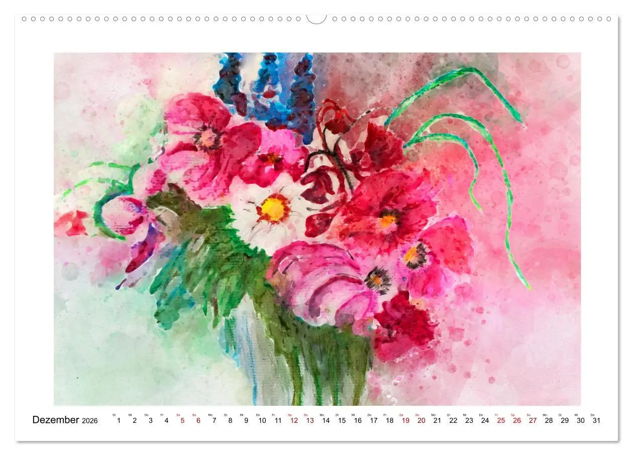 Bild: 9783457593073 | Blüten &amp; Blumen Aquarelle - Farbenfrohe Schönheiten (Wandkalender...