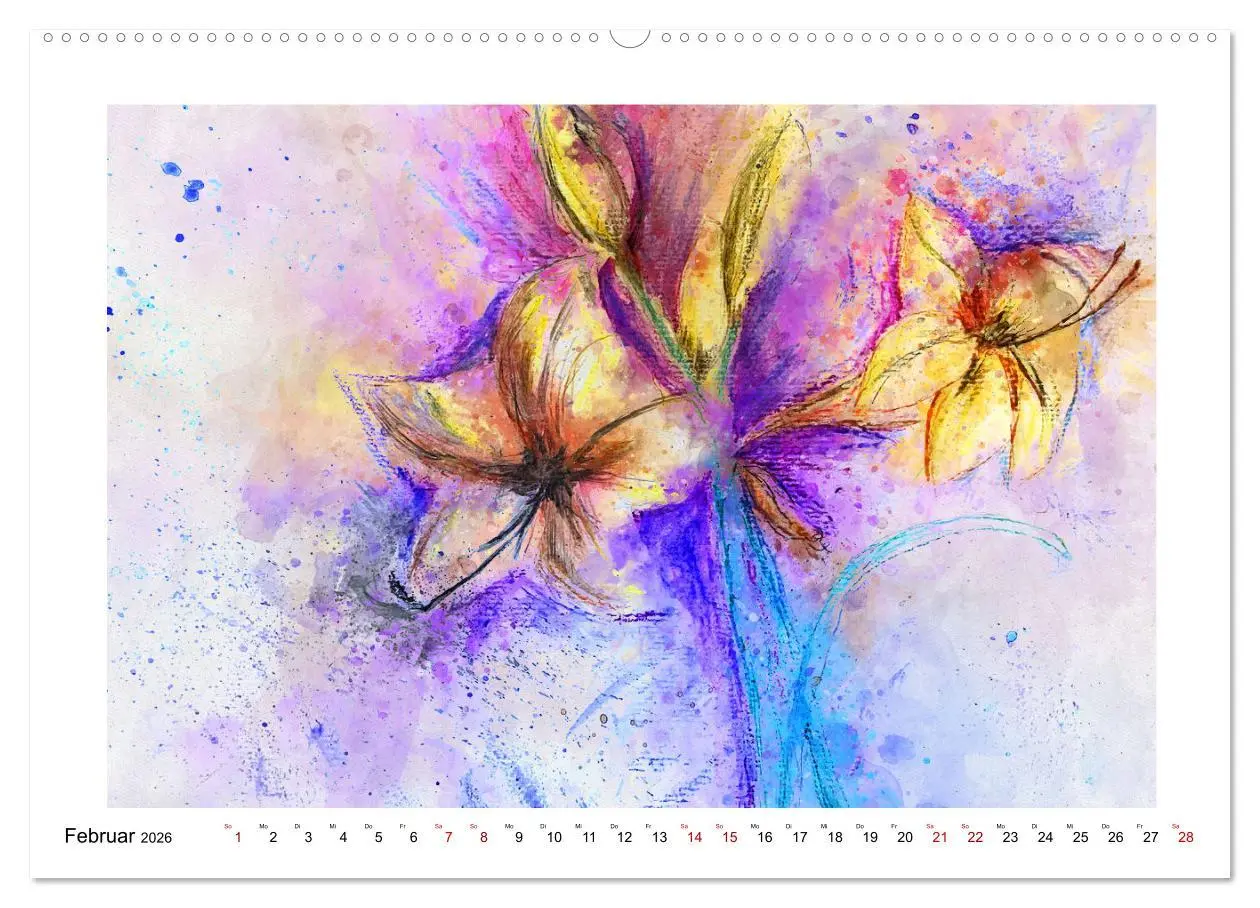 Bild: 9783457593073 | Blüten &amp; Blumen Aquarelle - Farbenfrohe Schönheiten (Wandkalender...