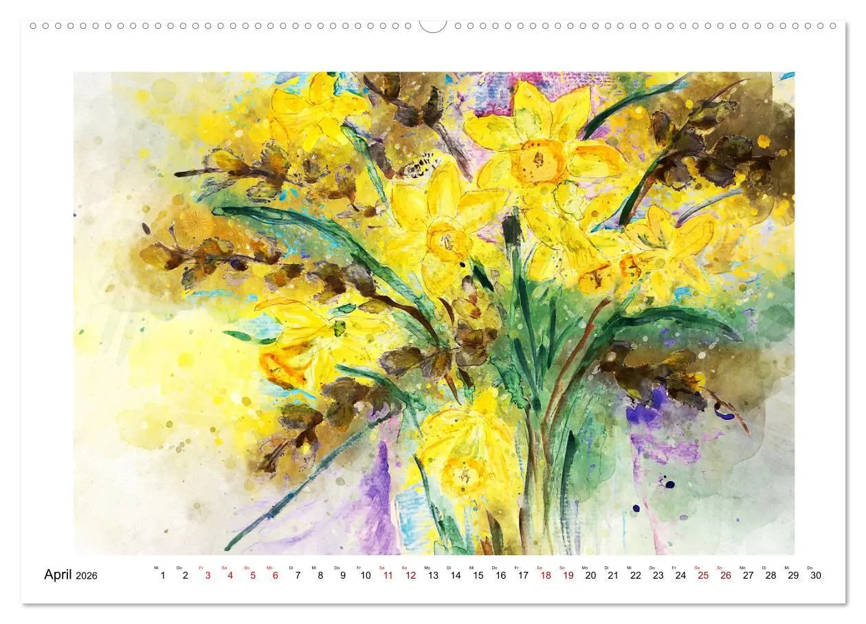 Bild: 9783457593073 | Blüten &amp; Blumen Aquarelle - Farbenfrohe Schönheiten (Wandkalender...
